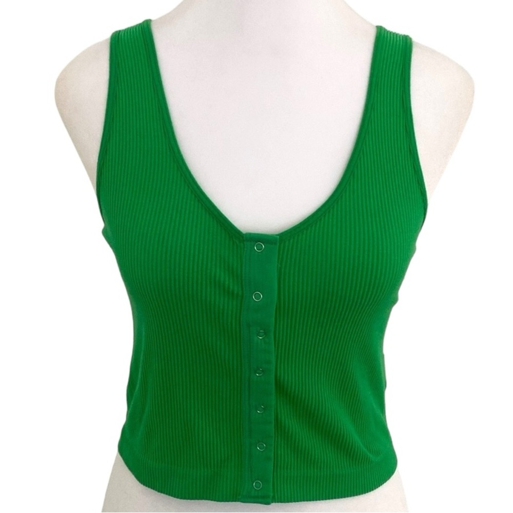 Forever 21 Honey Peach Green Tank Top